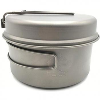 Boundless Voyage 1000ml Titanio Sarten y Ollas Juego de utensilios de cocina para acampada o picnic 202g