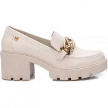 Mocasines Xti 142069 para Mujer, Color Beige/Hielo, con Tacón Ancho de 6cm