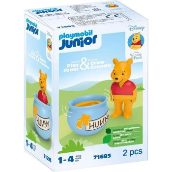 Playmobil Junior Disney: Winnie The Pooh Tarro De Miel - Set de juego para niños, incluye figuras de Winnie the Pooh y sus amigos, tarro de miel, accesorios temáticos, fabricado en plástico resistente, recomendado para niños a partir