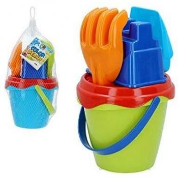 Cubo Playa Juego Diametro 14cm con Accesorios Y Castillo