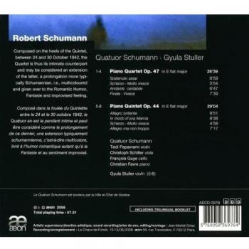 Schumann : Quatuor avec piano Op. 47 - Quintette avec piano Op. 44