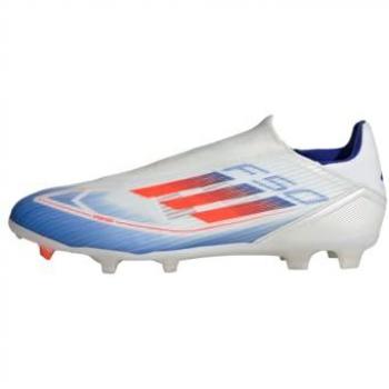 Botas de fútbol unisex hombre adidas F50 League Ll FG/MG características: laceless, firm ground, color FTWR White/Solar Red/Lucid Blue, talla 46 EU