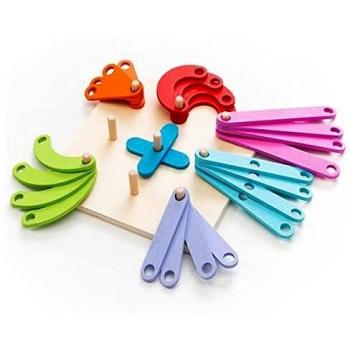 InnovaGoods- Juego de Madera para Formar Letras y Números Koogame 27 Piezas