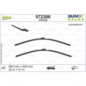 Limpiaparabrisas VALEO AquaBlade 572306, Longitud 600+530mm, Delantero, 2 Piezas