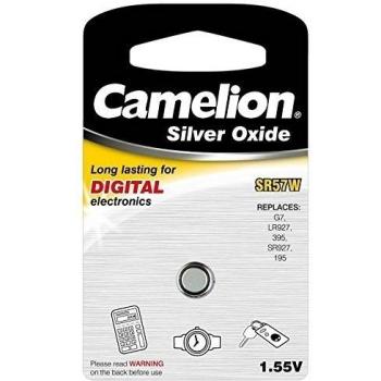 Pila de botón de óxido de plata de CAMELION SR57W/G7/395 con ago/1,55 V/42 mAh