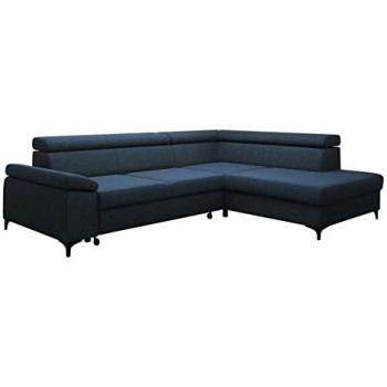 Sofá rinconero Lincoln 168 con función de descanso y caja de ropa de cama, dimensiones 247 x 71 x 196 cm