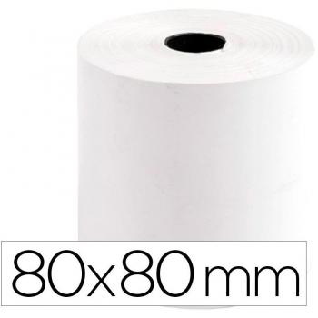 Rollo de papel térmico para impresora TPV 80 mm ancho x 80 mm diámetro sin bisfenol A (BPA)