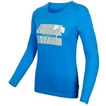 Trangoworld Crep Camiseta, Mujer, Azul, M