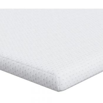 Almohadillas para colchón blancas 140 x 190 cm de poliéster jacquard con espuma de gel refrigerante, lavables a máquina y aptas para secadora