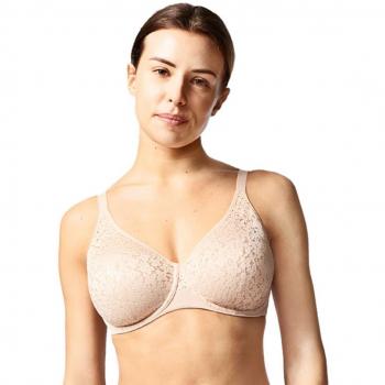 Chantelle Womens Easy Feel Norah Covering Moulded Bra - Beige Polyamide - Size 34C