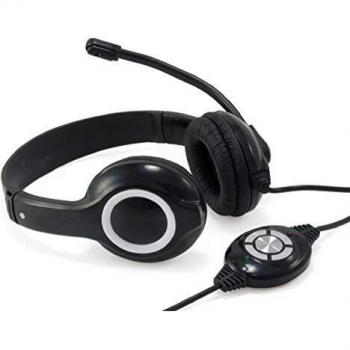 Auriculares Binaurales Conceptronic CCHATSTARU2B con Micrófono Flexible y Control de Volumen - USB - Negro/Rojo