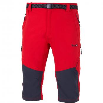 Izas Logar Pantalón Corto, Hombre, Rojo/Gris Oscuro, L