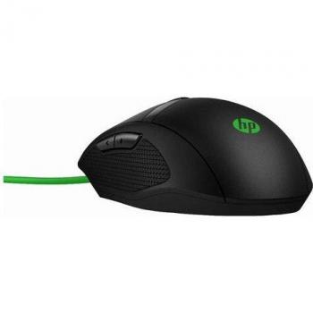 Mouse HP Pavilion 300 Óptico USB Ambidextro 5000 DPI Negro y Verde