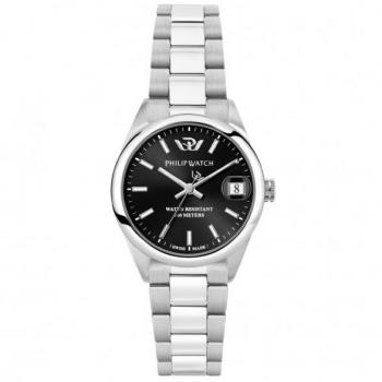 Reloj de Mujer Philip Watch R8253597623, acero inoxidable, esfera blanca, cristal mineral, resistencia al agua 50 metros, movimiento de cuarzo