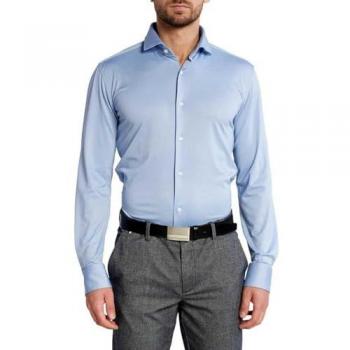 Hugo Boss Men's Long Sleeve Classic Collar Shirt - Light Pastel Blue, Size XL