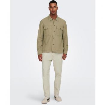 Pantalón Largo Only & Sons Linus Crop 007 Cot Lin Pnt Noos Gris