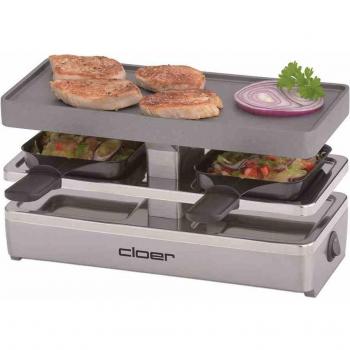 Cloer 6495 Raclette eléctrico para 2 personas, 400 W, 110 x 240 x 135 mm