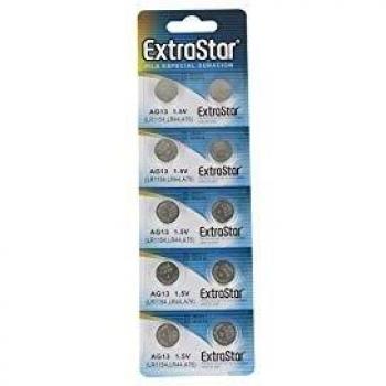 Extra estreiia AG13 botón pilas, 1,5 V, SR44, LR44, LR1154, 357, SR1154