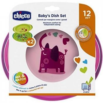 Chicco Set de Platos 12M+ Rosa