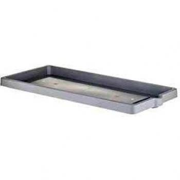Plato para maceta rectangular Legno de plástico - Blanco - 100 x 36 x 5,5 cm