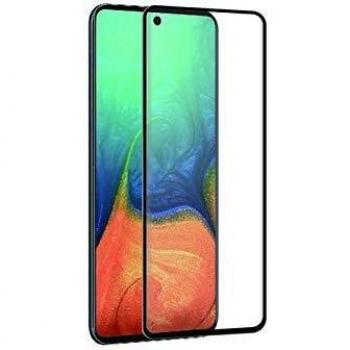 Protector de pantalla Antibacteriano de Vidrio Templado Negro Transparente para Samsung Galaxy A71