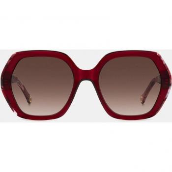 Carolina Herrera Women's Brown Oval Acetate Sunglasses, Size 55 MM
