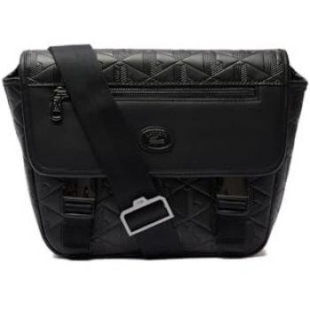 Bolso de hombre estilo mensajero Lacoste Nomogramme pequeño en color negro