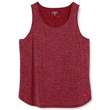 CMP Canotta Stretch con Trattamento Antibatterico Camiseta de Tirantes, Mujer, Goji, D46