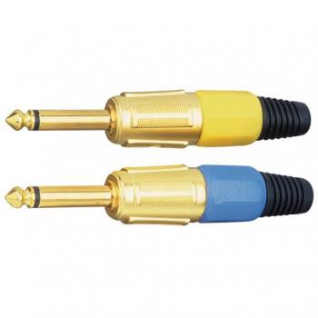 Conector Jack macho mono de 6.35 mm color rojo