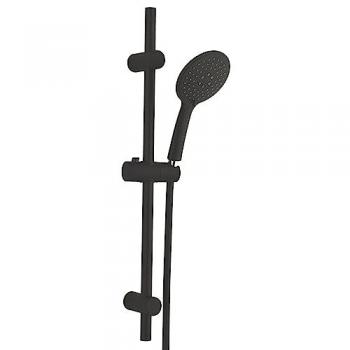 Kit de Barra de Ducha Silky - 65cm - ABS Negro Mate - Ducha de Tres Funciones