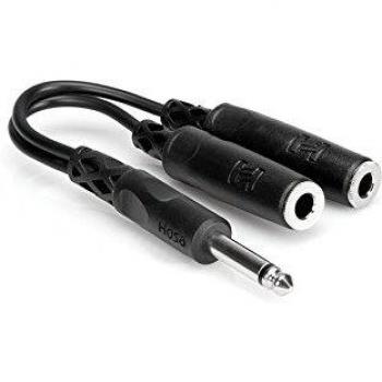 Hosa Technology YPP111 0,25 pulg. TS a Dual 0.25 en. Cable TSF Y