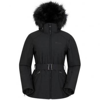 Chaqueta de esquí RECCO suiza para mujer en negro - Talla 20 UK