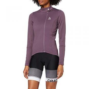 Odlo Stand-Up Collar Full Zip Lombardia Suéter pulóver, Morado, Small para Mujer