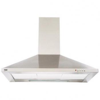 Campana de pared decorativa BEKO 90cm 400m³/h Inox con LED rojo