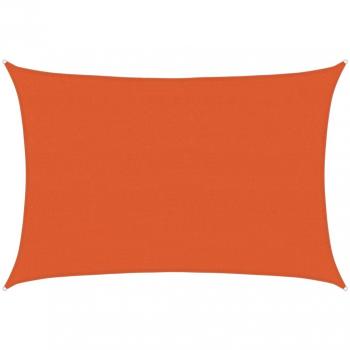 Toldo de vela naranja HDPE 160 g/m² 3,5x5 m