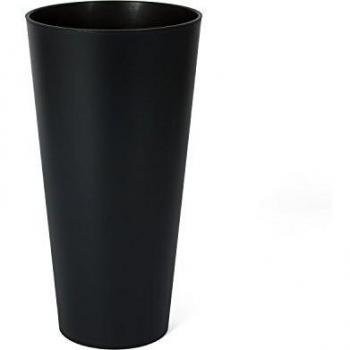 Maceta Tubus Slim 27L - Diseño Delgado - Resistente a la Intemperie - Antracita 30x57cm