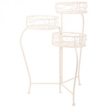 Soporte para Maceta de Hierro Blanco Alexandra House Living 34 x 76 x 40 cm