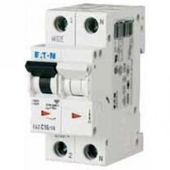 Eaton FAZ-C16 1P+N Circuit Breaker - 16A, Type C, 10kA Breaking Capacity, DIN Rail Mount