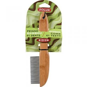Peine de Bambú Zolux para Perro - Medium - 41 Dientes - 5,5 x 0,8 x 21,5 cm