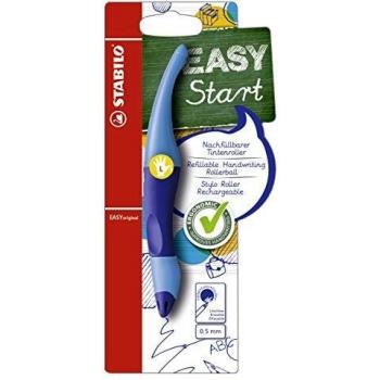 Rollerball ergonómico STABILO EASYoriginal START - Cuerpo azul - Modelo para ZURDOS