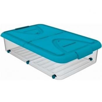 PLASTIKEN - Caja Bajo Cama C/Ruedas Azul Plastiken 60 L