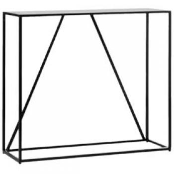 Consola Estrecha de Metal Negro 90x80 cm