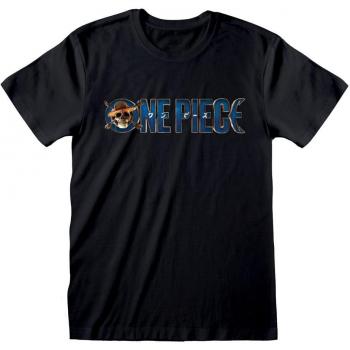 Camiseta Anime One Piece Logo para Hombre - Talla S - Color Negro