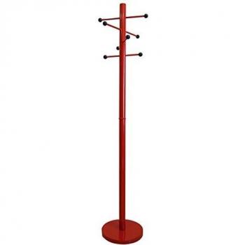 Laroom Perchero, Acero Inoxidable, Rojo, 33.5x39x183 cm