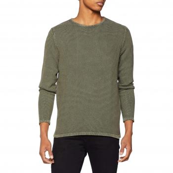 Only & Sons Onshugh Line Crew Knit Noos, suéter para Hombre, Verde Grape Leaf, Small