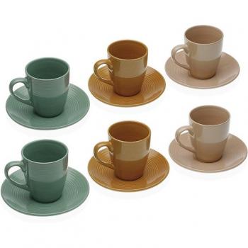 Set de 6 Tazas de Té con Plato Versa Cerámica