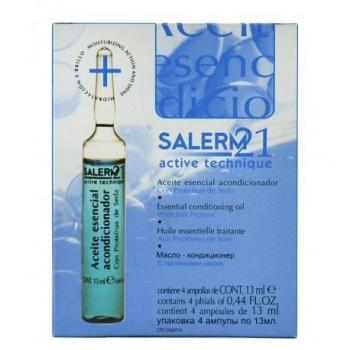 Salerm Aceite Esencial Acondicionador 4 Ampollas X 13 Ml
