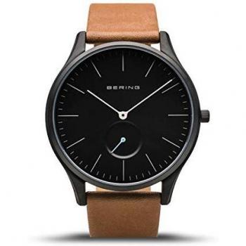 BERING Reloj Analógico Classic Collection para Hombre de Cuarzo con Correa en Cuero y Cristal de Zafiro 16641-522