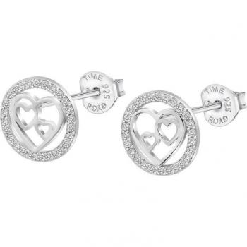Pendientes Corazón Time Road WS03238 Plata Mujer
