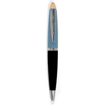 Xonex Tri-Tone Enamel Ball Point Pen, Twist Style, Xonex Refill #10031, 4-1/4 Inch, Slate/Black